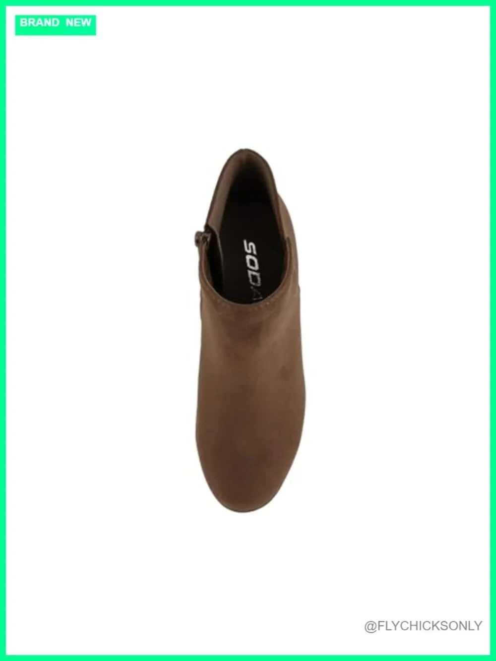 Imitation Suede Ankle Bootie Split Shaft Stacked Wedge Heel